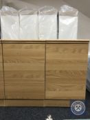 A pair of contemporary bedside chests