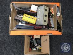 Two boxes of assorted Hornby rolling stock,