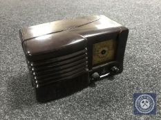 An Emerson radio and phono core American Bakelite valve radio.
