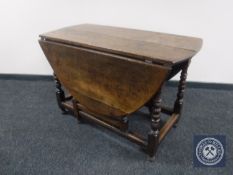 A 19th century oak gateleg table