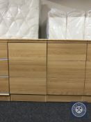 A pair of contemporary bedside chests