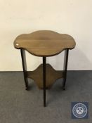 A shaped mahogany occasional table