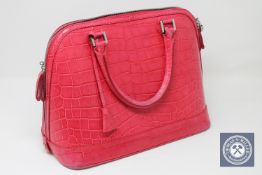 An Aspinal of London fine leather hand bag - Pink.