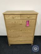 A Bentley Designed six drawer oak chest