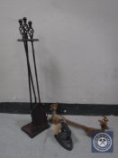 A cast iron stag's head boot scraper,