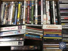 A box of DVD's,
