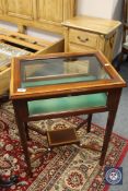 A mahogany and satinwood inlaid bijouterie table,