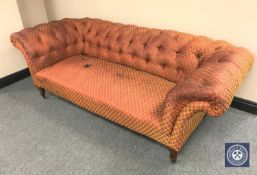 A Victorian buttoned Chesterfield settee CONDITION REPORT: Length 200cm.