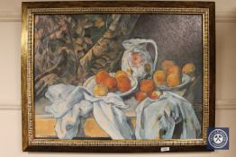 An Artagraph Edition: Still life with fruit, framed.
