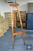 A folding mahogany easel