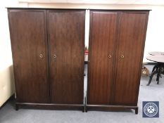 Two Stag Minstrel double door wardrobes