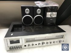 A Waltham model STM50 stereo cassette receiver with speakers together with a Philips micro hifi and