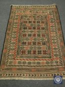 A needlework Sumak kilim rug,