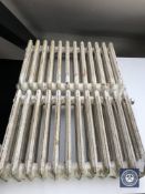 Two Victorian cast iron 12 bar radiators