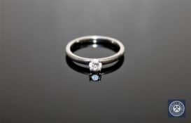 A platinum diamond solitaire ring,