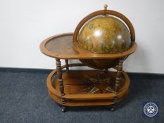 A globe drinks trolley