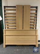 An Ikea pine effect 5' bed frame