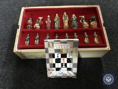 A boxed SAC Robin Hood chess set with book CONDITION REPORT: Complete and appears