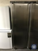 An AEG Santo stainless steel upright fridge