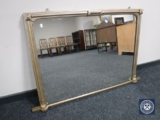 A gilt overmantel mirror CONDITION REPORT: 122cm by 80cm.