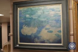 An Artagraph Edition: Lilly pads, framed.