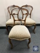 Three Victorian mahogany chairs
