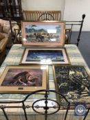 Four gilt framed wildlife prints