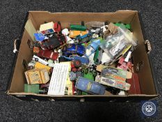 A box containing mid 20th century and later die cast vehicles, Corgi,