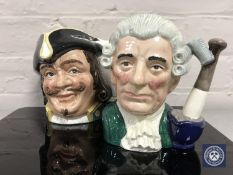 Two Royal Doulton character jugs : Capt.