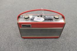 A vintage radio : Roberts Rambler in red.