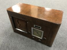 A G.E.C. walnut cased value radio.