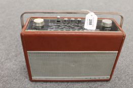 A vintage radio : Hacker Hunter.