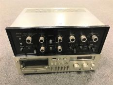 A Technics stereo cassette deck model 673,