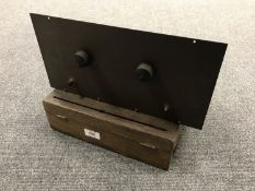 An early 20th century valve radio and an oak cased Unit Cell