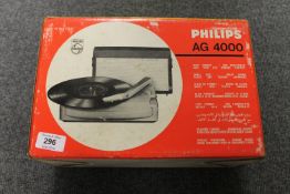 A Philips AG 4000 portable all transistor in original box.