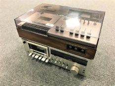 A two part Aiwa separates system : stereo cassette deck model AD-1500, stereo cassette deck L40.