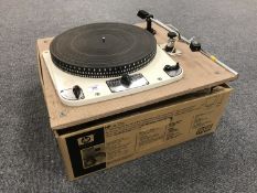 A Garrard turn table, model 301, with transcription motor.