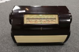 An Ekco brown Bakelite type U79 receiver.