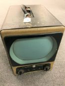 An Ekco Vision portable TV receiver, type TMB 272.