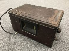 A vintage radio : Philips metal cased valve radio.