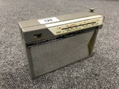 A Fidelity radio, Floret transistor, silver.