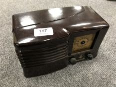 An Emerson radio and phono core American Bakelite valve radio.