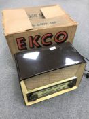 An Ekco model U319A receiver in an Ekco box.