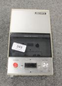 A Sony portable cassette tape recorder, TC 12.