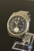 A gents stainless steel Seiko automatic chronograph centre seconds wristwatch,