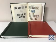 Three Windsor stamps albums containing Victorian and later British stamps including several franked