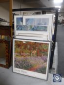 Ten contemporary framed gallery prints