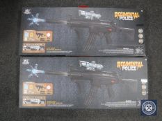 Two Regimental Police SMG9 water pellet guns