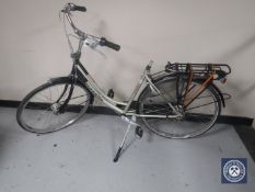 A lady's Gazelle Impala bike with rear wheel lock and key (no seat)