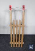 A vintage wooden sledge